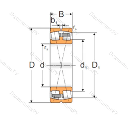 Подшипник роликовый радиальный самоцентрирующийся 22322 ACJW 33