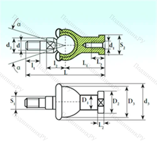 Подшипник скольжения сферический SQZ 12 C RS-1