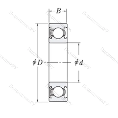 Подшипник шариковый радиальный LJ 3/4-RS