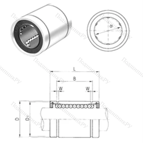 Подшипник шариковый линейный LM 40