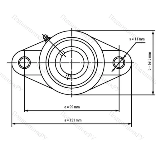 Подшипниковый узел SSUCFLPL 205-W - Вал: 25 мм