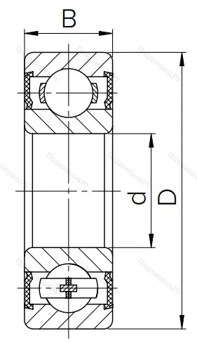 Шариковый однорядный подшипник 180304 (6304 2RS) в Симферополе