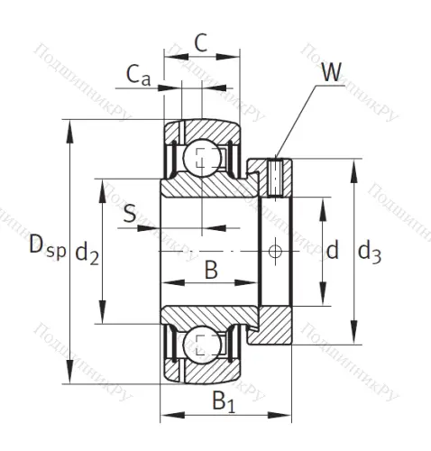 Корпусный подшипник GRAE 20 XL NPP B