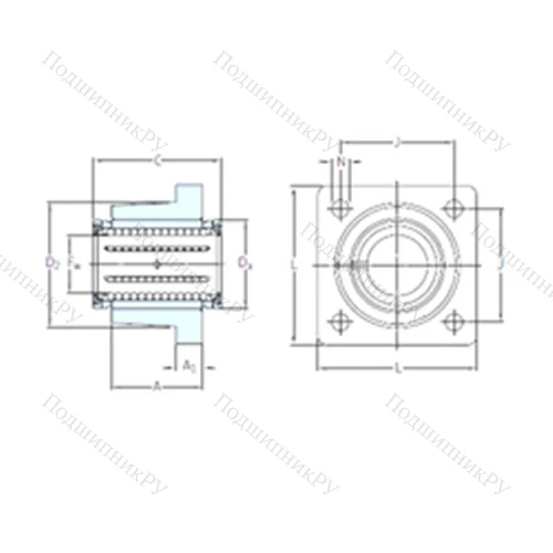 Подшипник шариковый линейный LVCR 80-2LS от производителя  SKF