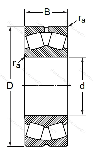 Сферический роликовый подшипник 3630 АМН (22330 MBW 33)