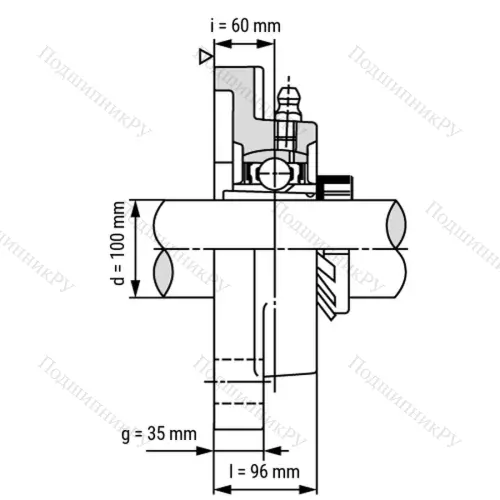 Подшипниковый узел UKF 322+H 2322 - Вал: 100 мм от производителя  LPZ