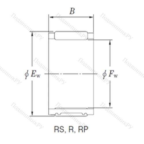 Подшипник игольчатый радиальный RP 303822A