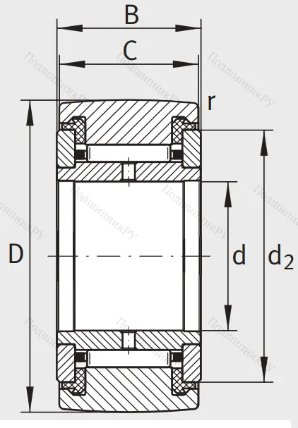Игольчатый подшипник NATR 8 PP