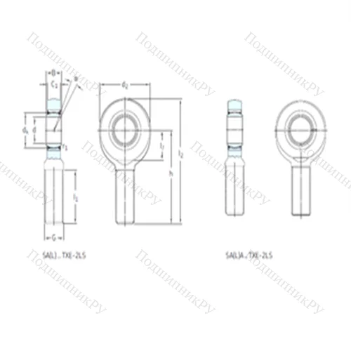Подшипник скольжения сферический SAL 35TXE-2LS от производителя  SKF