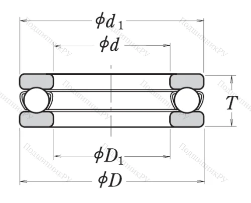 Упорный шариковый подшипник 51408 от производителя  NSK