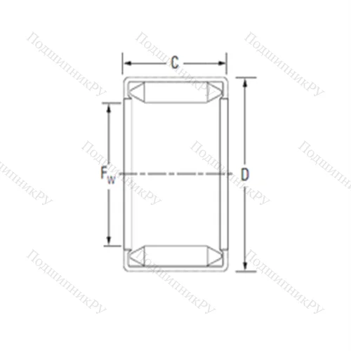Подшипник игольчатый радиальный B 78