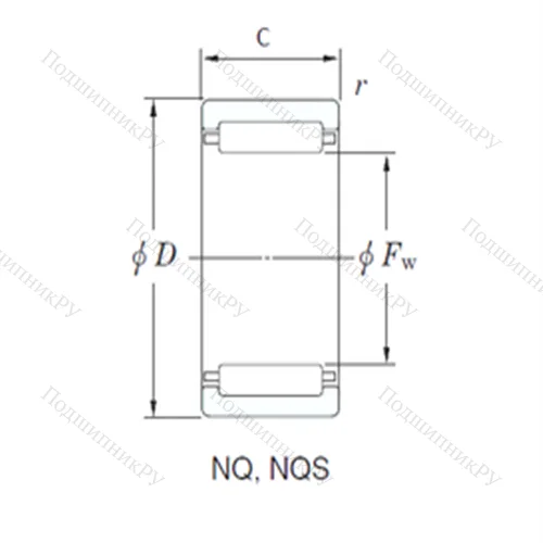 Подшипник игольчатый радиальный 18NQ 3420AD
