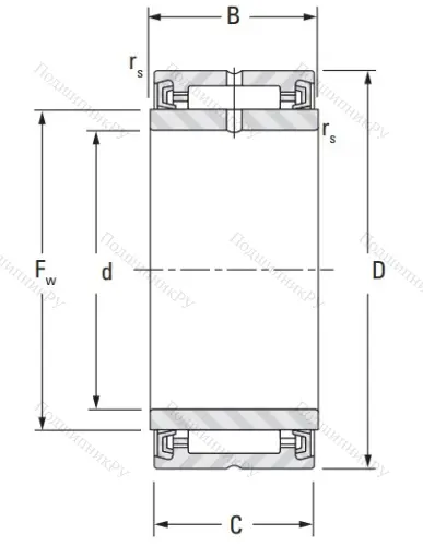 Игольчатый подшипник NA 4905 A 2RS