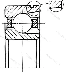 Модификация подшипника 74-170315ЕШ6 размер 75x160x37