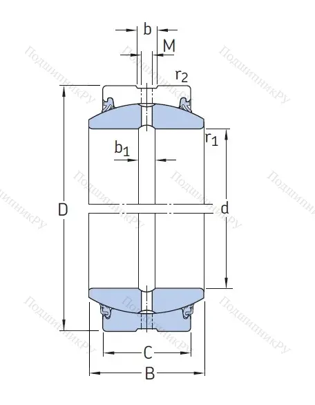 Шарнирный подшипник GE 40 ES 2RS