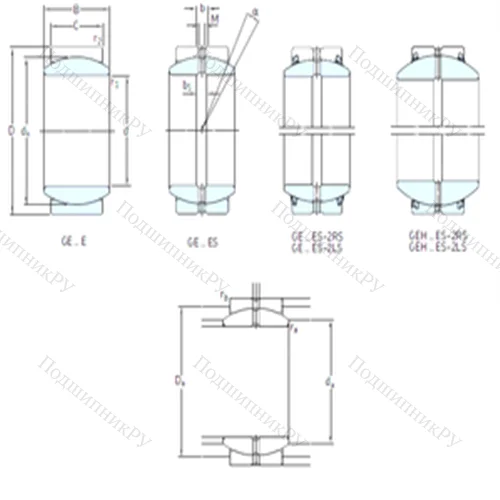 Подшипник скольжения сферический GE 300ES-2RS