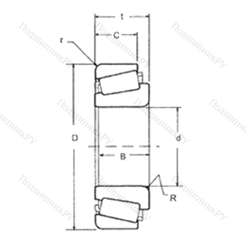 Подшипник роликовый радиально-упорный 42687/46260