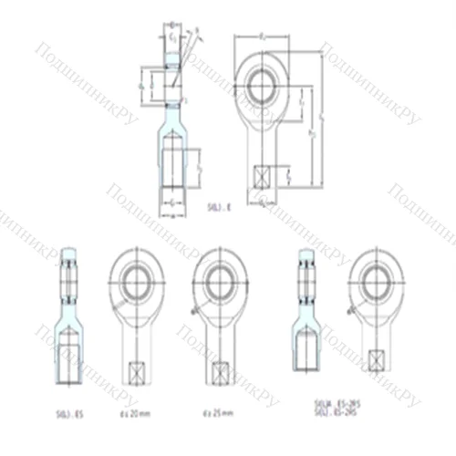Подшипник скольжения сферический SIL 60ES-2RS от производителя  SKF