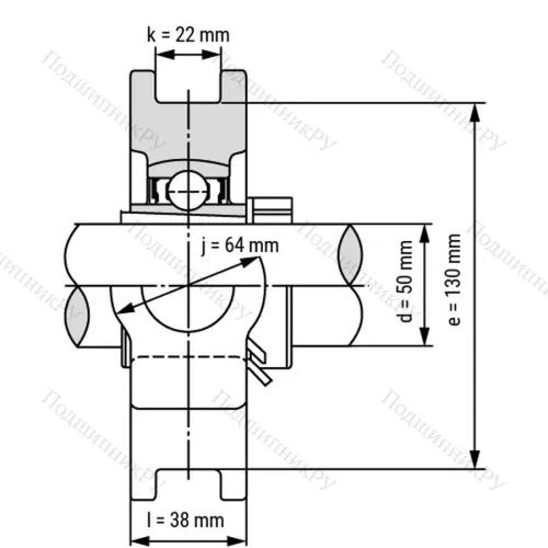 Подшипниковый узел UKT 211 - Вал: 50 мм