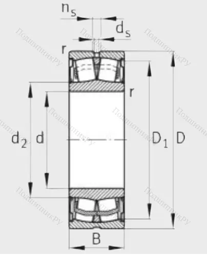 Сферический роликовый подшипник WS 22210 E 1 XL 2RSR (WS 22210 E 1 XL 2RSR)