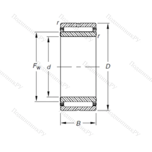 Подшипник игольчатый радиальный NKJ 45/25
