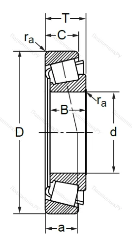 Конический роликовый подшипник 7505 (32205) в Симферополе