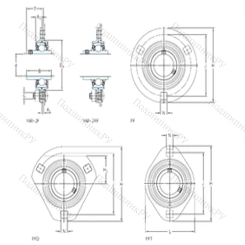 Подшипниковый узел шариковый радиальный PFD 1.1/4 TR