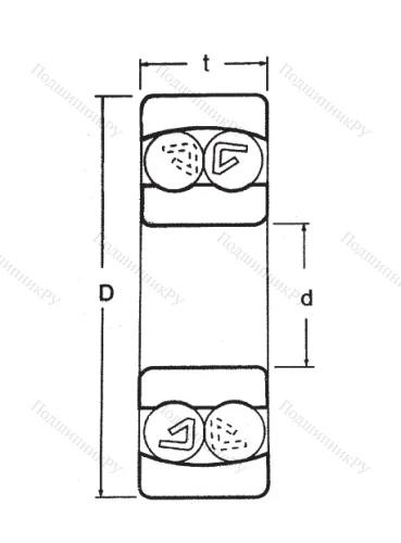 Двухрядный шариковый подшипник 1310 (FBJ) от производителя  FBJ