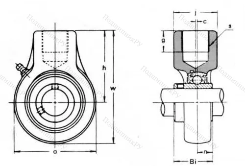 Подшипниковый корпус ECH 210 ASAHI