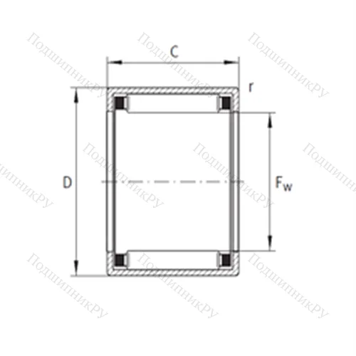Подшипник игольчатый радиальный SCE 97