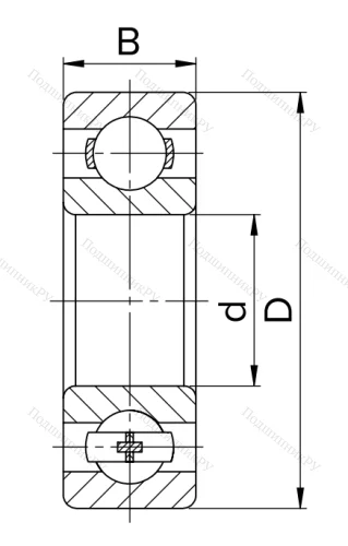 Миниатюрный шариковый подшипник MR 117 ZZ в Симферополе