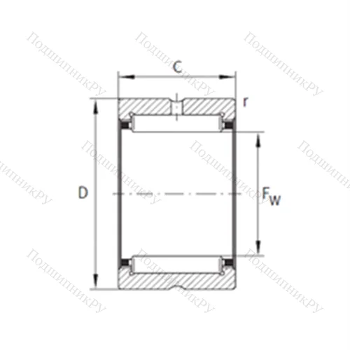 Подшипник игольчатый радиальный NK 50/25-TV