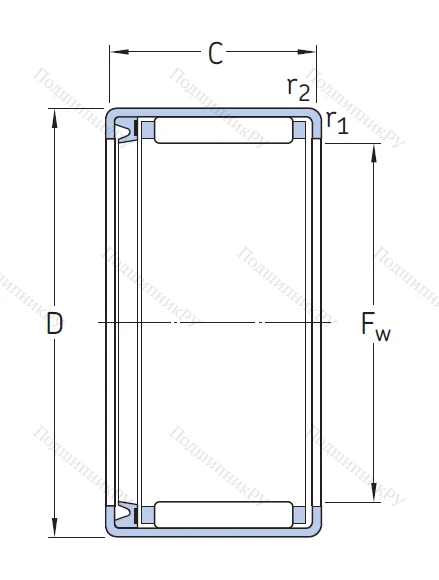 Игольчатый подшипник HK 4018 RS