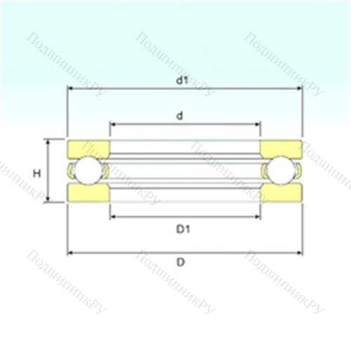 Подшипник шариковый упорный 51276 M