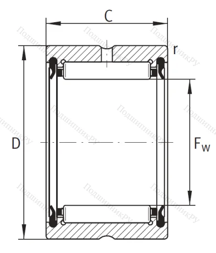 Игольчатый подшипник RNA 4902 2RSR XL от производителя  INA