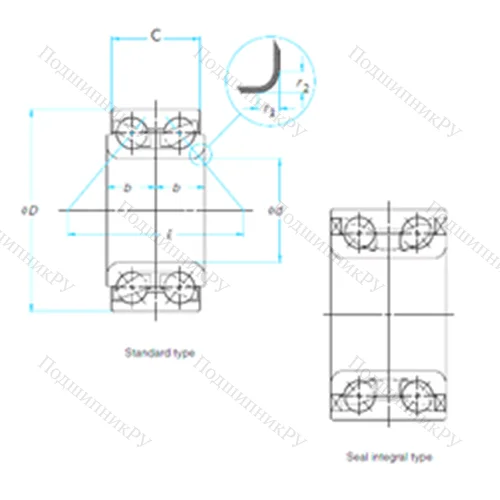 Подшипник шариковый радиально-упорный F-110457