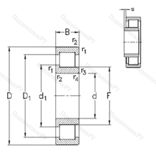 Подшипник роликовый радиальный NJ 420-M