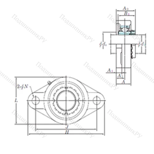 Подшипниковый узел шариковый радиальный UKFL 213