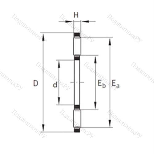 Подшипник игольчатый упорный AXK 320X 350X 5