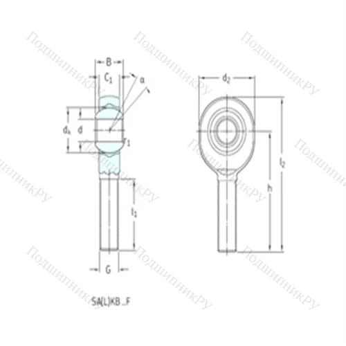 Подшипник скольжения сферический SAKB 22F