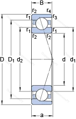 Подшипник 7206 CD/P 4A