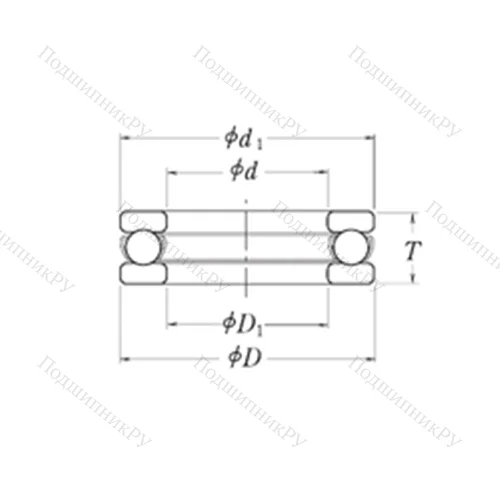 Подшипник шариковый упорный XLT 6.1/2