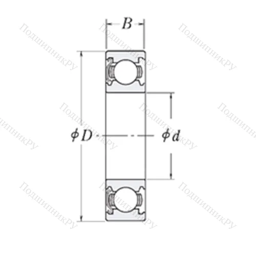 Подшипник шариковый радиальный LJ 1.5/8-Z