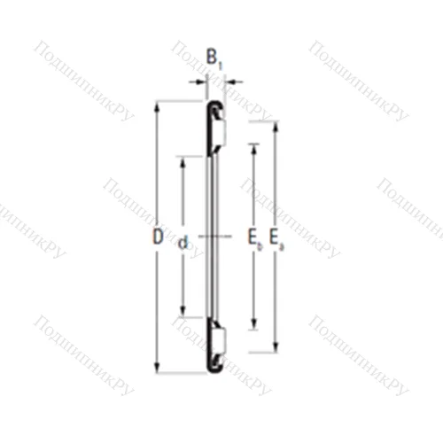 Подшипник игольчатый упорный AX 40 60