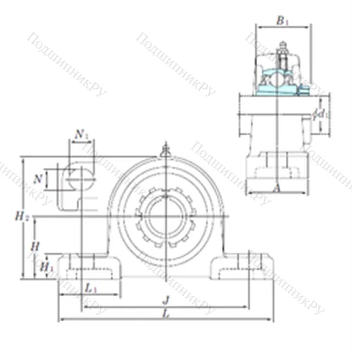 Подшипниковый узел шариковый радиальный UKP 209SC