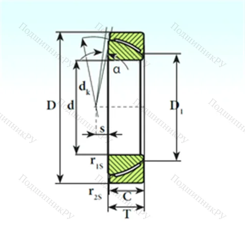 Подшипник скольжения сферический GAC 95 CP