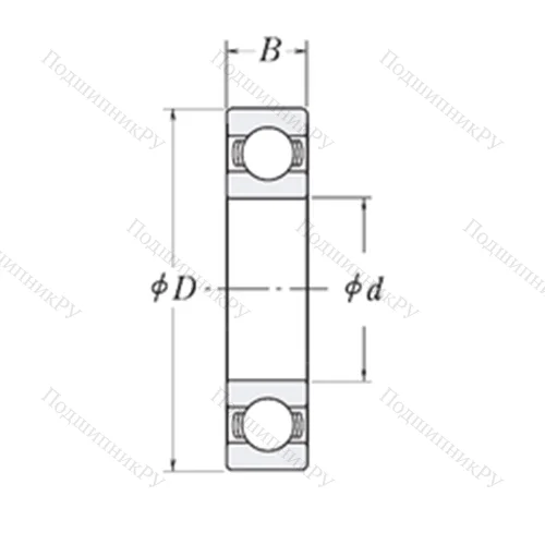 Подшипник шариковый радиальный LJ 4.1/4