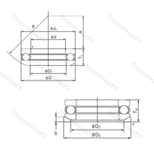 Подшипник шариковый упорный 53420U