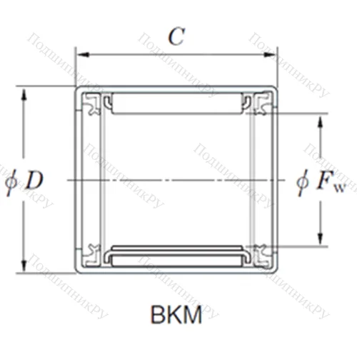 Подшипник игольчатый радиальный BKM 354246UUH