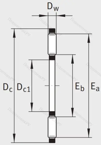 Игольчатый подшипник подшипник AXK 7095 A/0-10 от производителя  INA